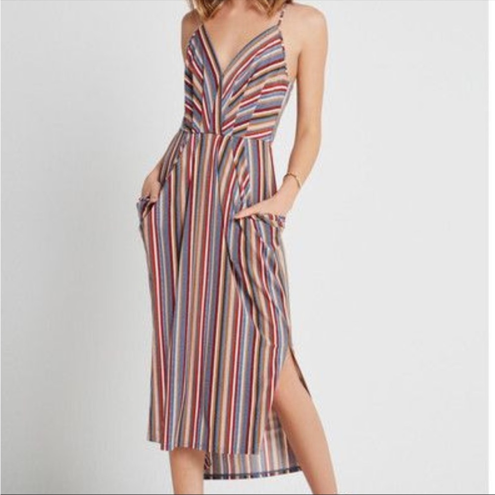 Draped midi dress with high low hem